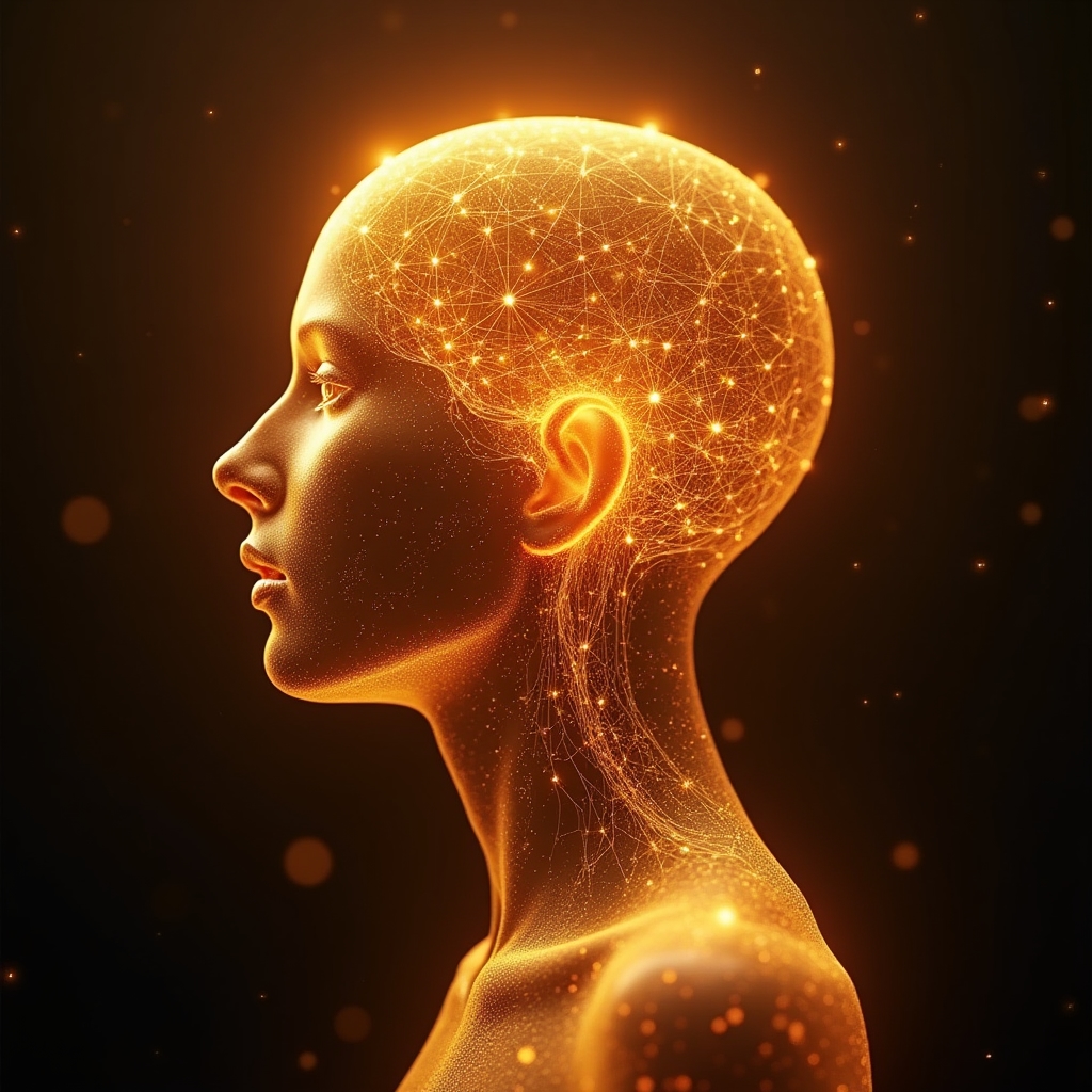 Konzeptbild des emotionalen Gehirns und Entscheidungsprozessen